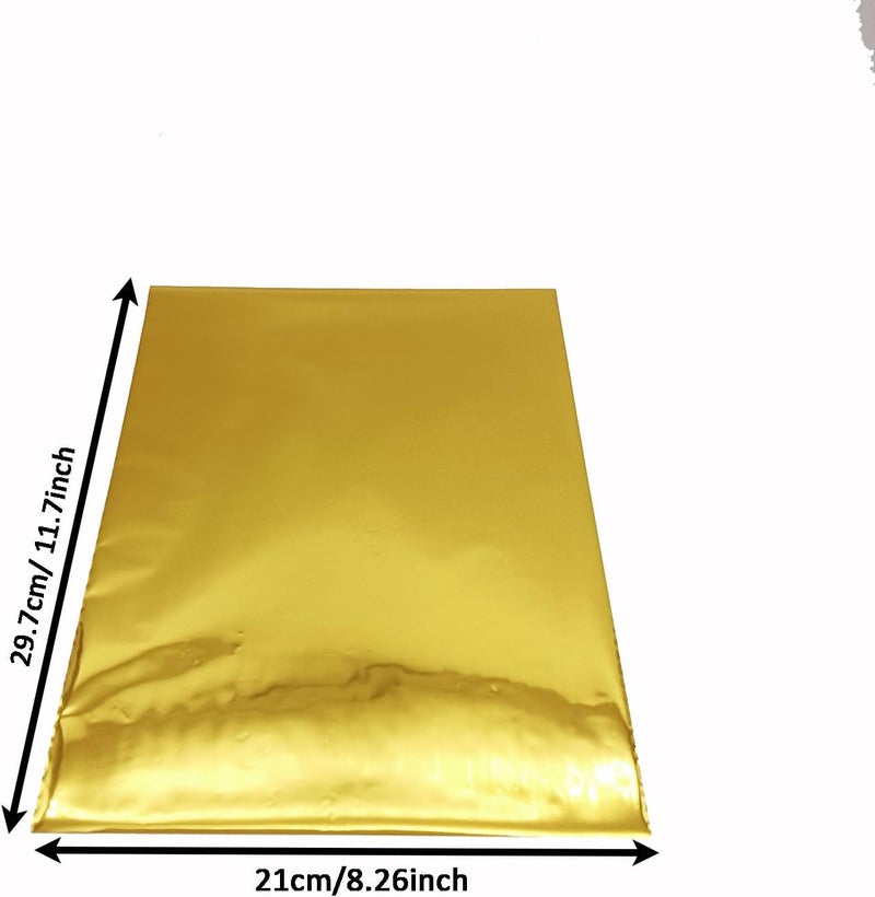 JBQUEEN 50 Sheets A4 Size Reactive Foil Transfer Foil Paper Use Laminator Laser Printer,Golden Transfer Craft Foil for Handmade Craft Accessories - Image 3